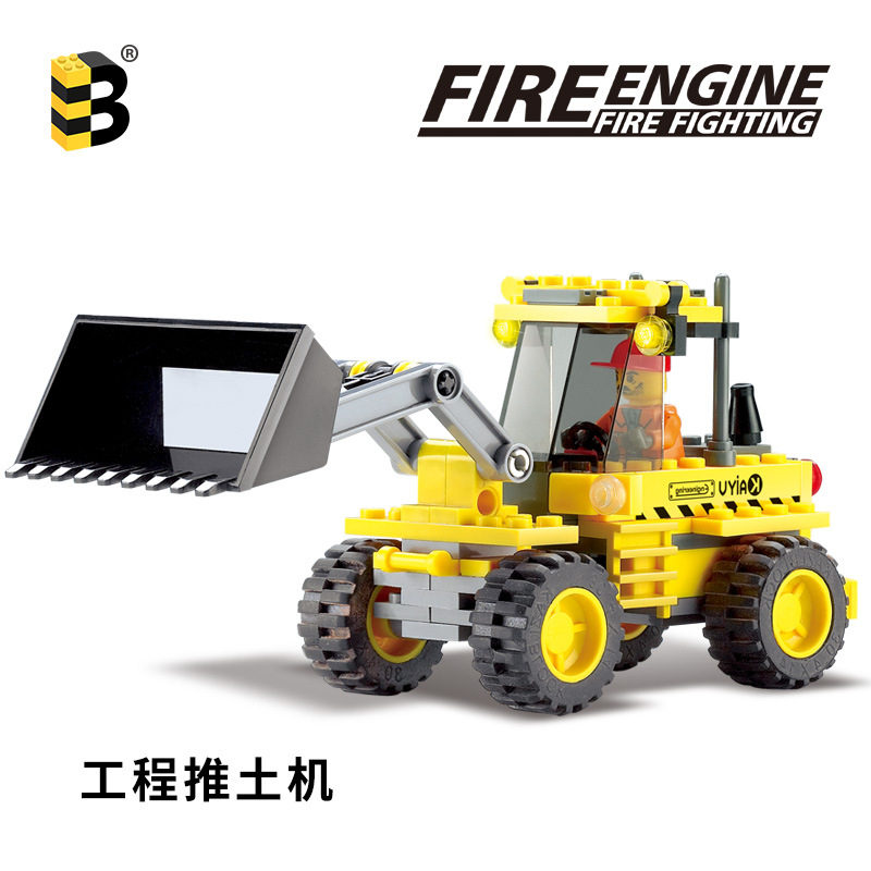 Bloques de Construcción de la Serie United Creation B 8042B, Bulldozer de Ingeniería Urbana, Juego de Bloques de Construcción en Caja Pequeña, Juguetes para Niños image 4
