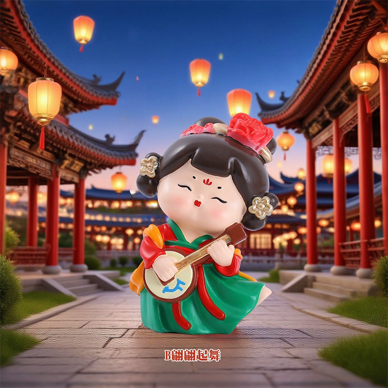新款热卖古风唐小环仕女手机支架懒人桌面神器树脂工艺礼物批发款|undefined