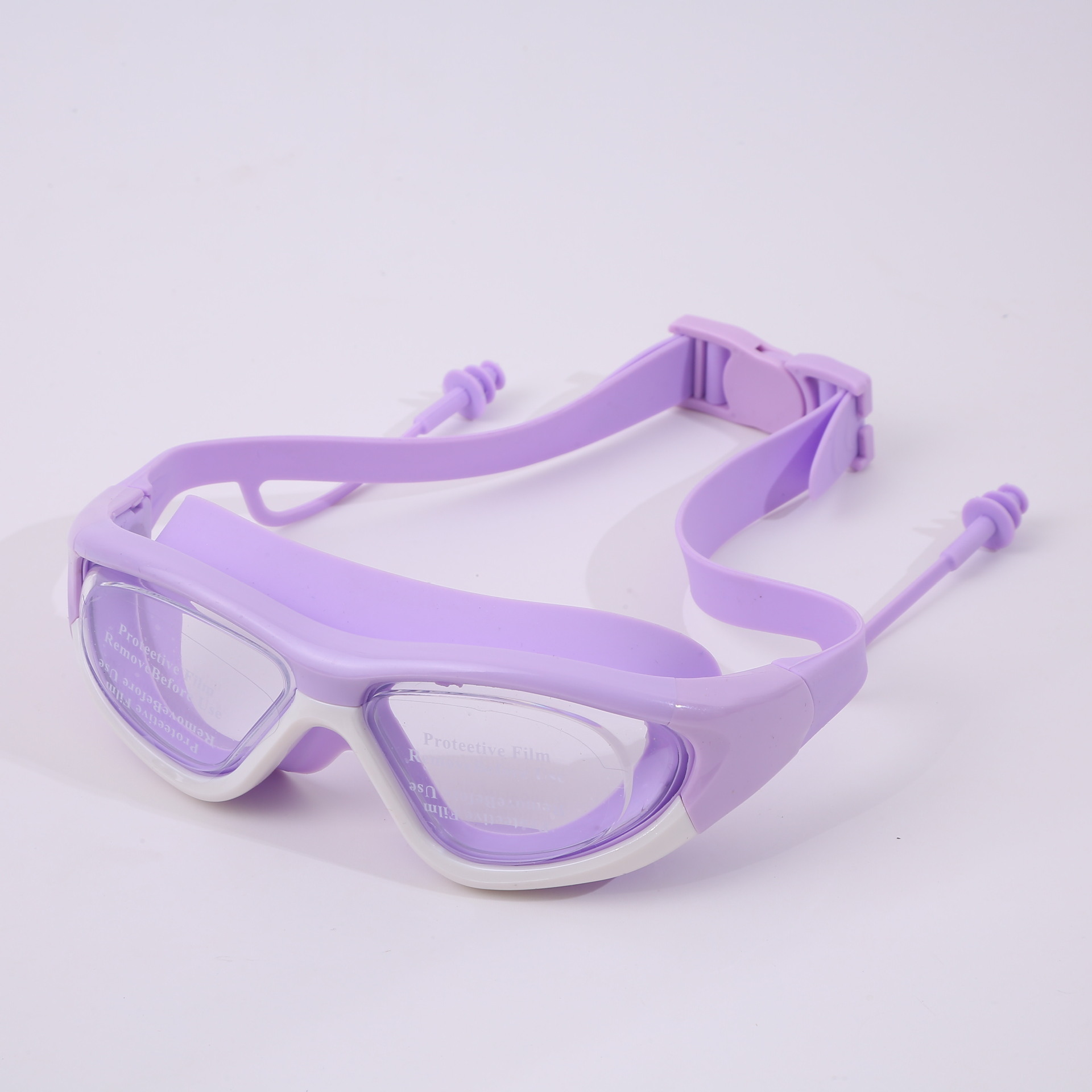 Juego de Gafas y Gorro de Natación para Niños de Policarbonato Impermeable y Antiempañante