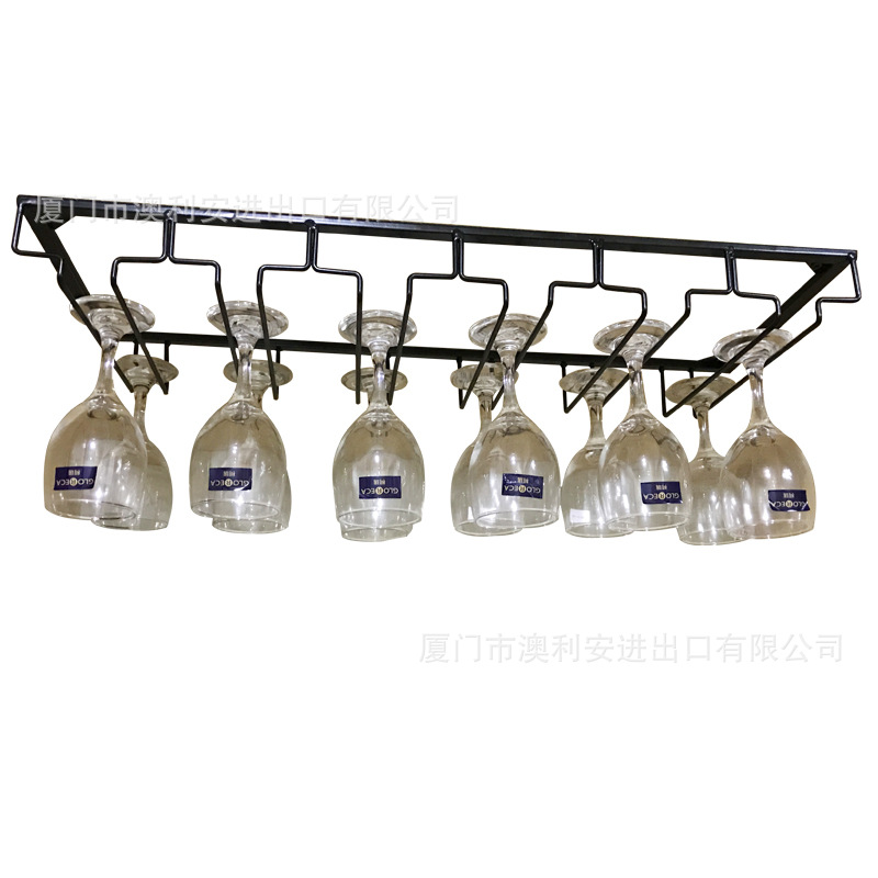 Soporte para copas de vino, colgante, hierro, europeo