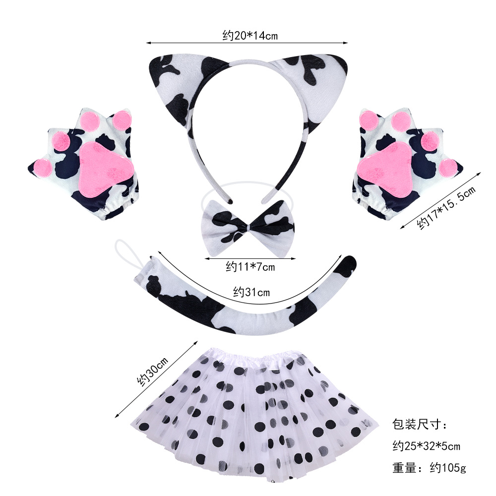 Diadema de Vaca Adorable para Niños, Accesorio de Disfraz de Animal, Diadema de Vaca para Fotos