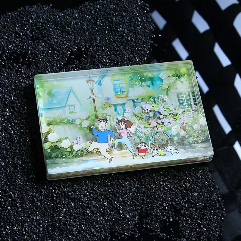 新しいクレヨンしんちゃん流砂冷蔵庫ステッカー漫画アニメーションパーソナライズされたクリエイティブ高価値アクリル磁気装飾ステッカー|undefined