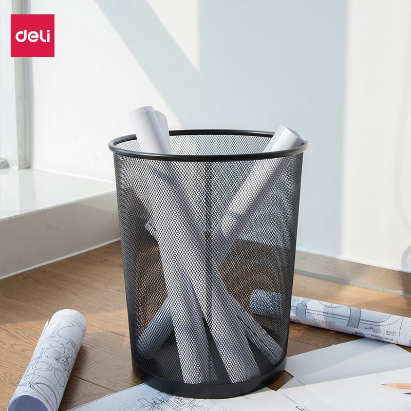 得力 9188金属网状废纸篓 得力9189财务用品垃圾桶 凭证圆 9190