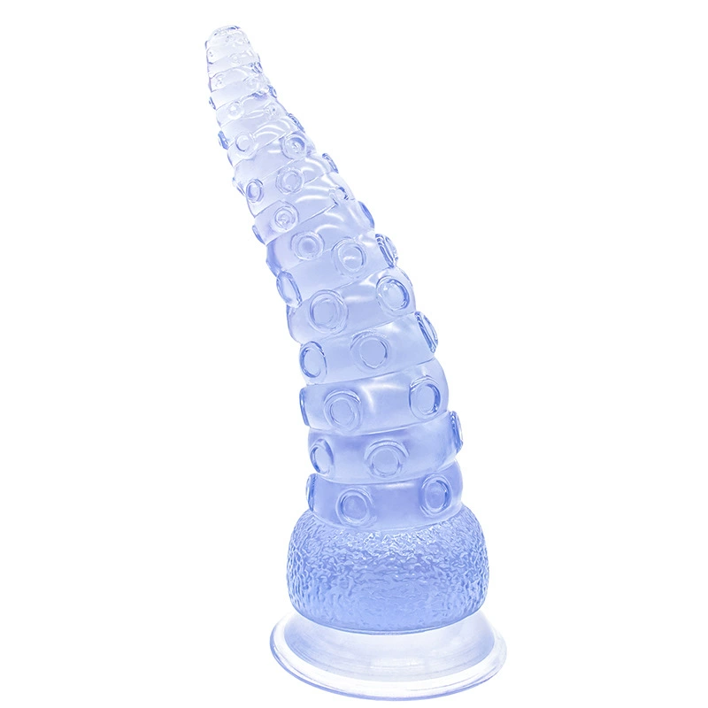Анальный стимулятор PVC Тентакля игрушка, 20 см прозрачный кристалл дизайн, в нескольких цветах