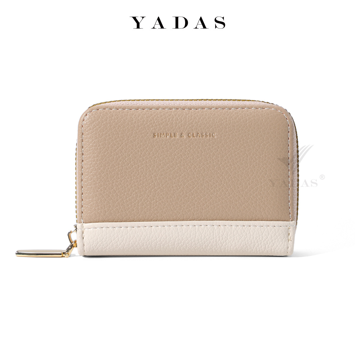 YADAS nueva cremallera mini contraste de color a juego patrón de lichi clásico multi-tarjeta para mujer órgano PU tarjeta al por mayor