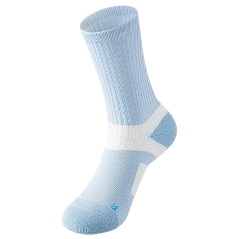 Women's Professional Sports Socks Thick Mid Calf Terry Cloth Soles Marathon Running Badminton Hiking Odor Resistant_voghion.com