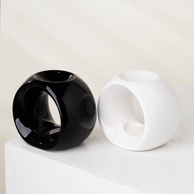 Salón de belleza nicho ayuda para dormir fragancia aceite esencial aromaterapia horno ardiente en seco madera de sándalo candelabro vela de cerámica lámpara de fusión image 4