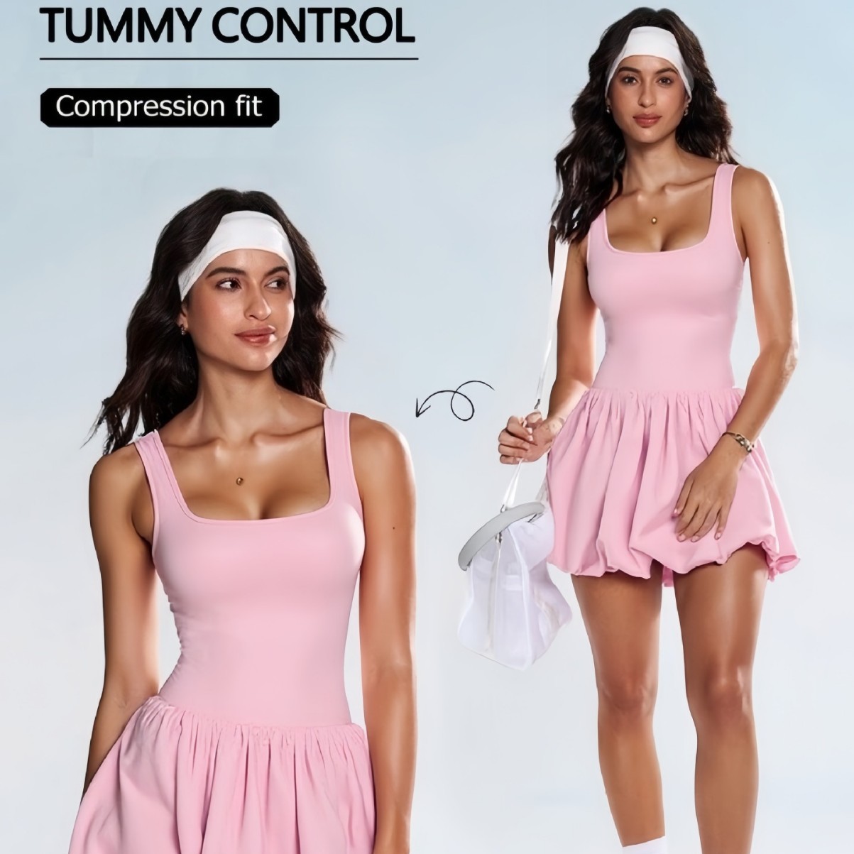 Fake Two-Piece Anti-Exposure Sports Outdoor All-In-One Short Skirt for Women with Flap Pocket Pantss Sports Shorts Flower Bud Quick-Drying Tennis Wear