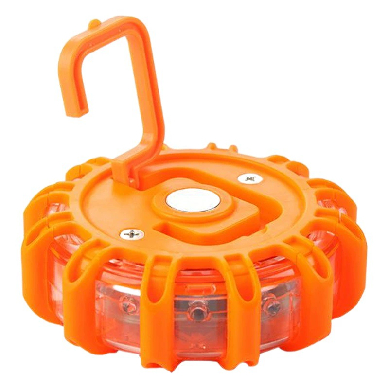 Многофункциональный дорожный фонарь-сигнализатор на 15 светодиодов от производителя, питание от 3 батареек ААА, для аварийно-спасательных работ и оповещения о неисправностях на дорогах