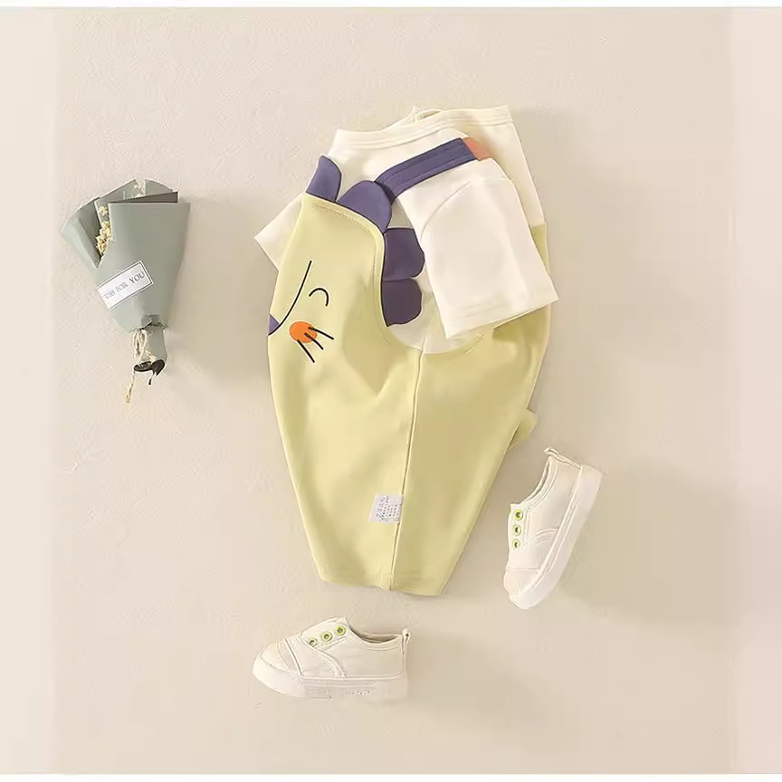 Bebé verano nuevo estilo dibujos animados moda mono recién nacido fuera tesoro hombres y mujeres tesoro mameluco lindo traje de escalada