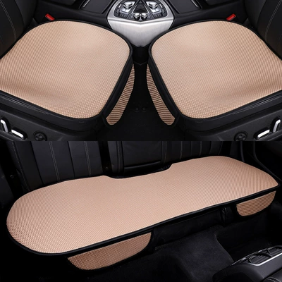 seasons, light luxury, breathable, non-slip car — Seat cushion, seat cover - ice-silk-seat-cushion-three-piece-set