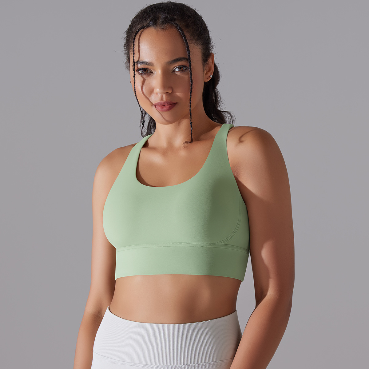 127g Weight Sleeveless Sleeve Length Nylon, Spandex Fabric Type Short Top Length Halter Crisscross Tank Tops Type Fitness, Yoga Occasion U Neck Neckline Solid Color Pattern Sports Style Sports Solid Color Nylon Spandex U Neck Active Tops Halter Crisscross Tank 140