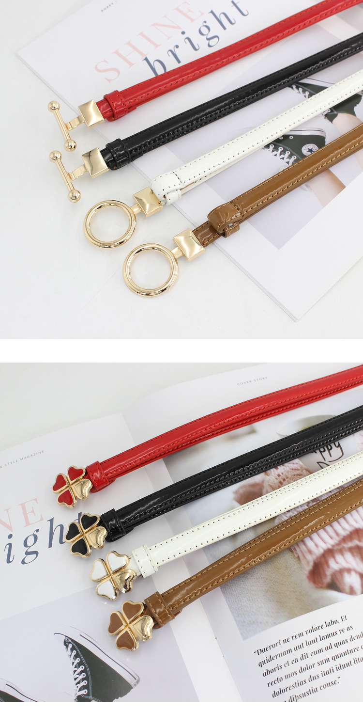 Ceinture de robe à boucle polyvalente de Style coréen pour femmes, avec ceinture décorative fine couleur bonbon, réglable_voghion.com