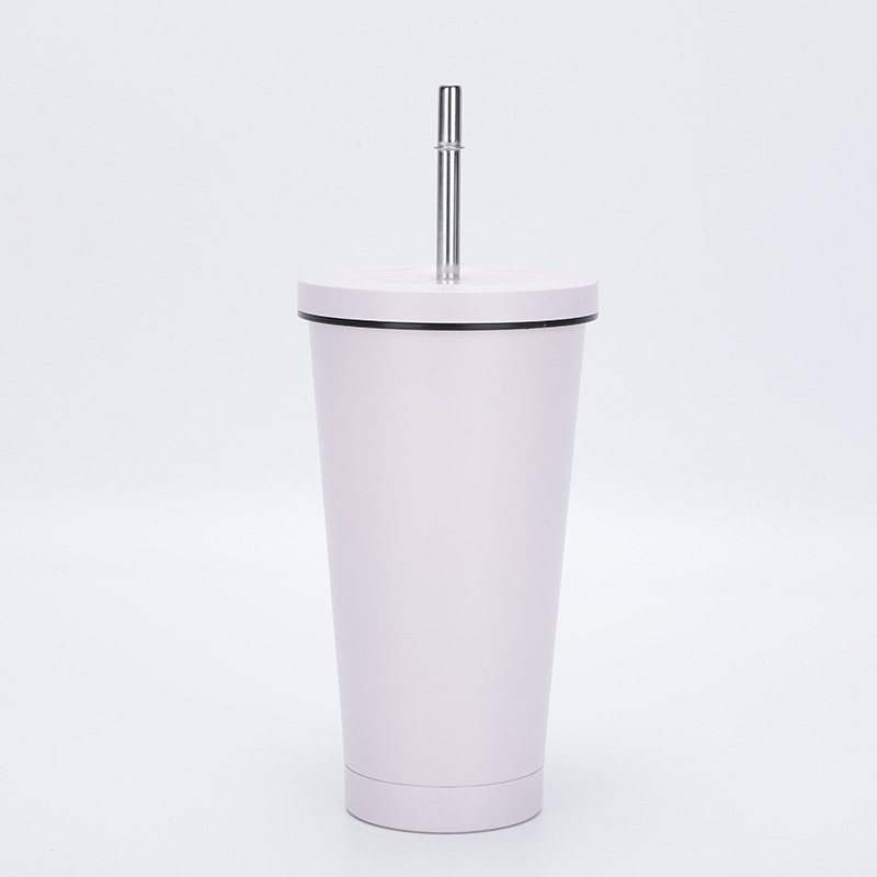 Suministro directo transfronterizo portátil de paja del coche taza de café de la Oficina taza de vacío de doble capa termo taza de regalo al por mayor