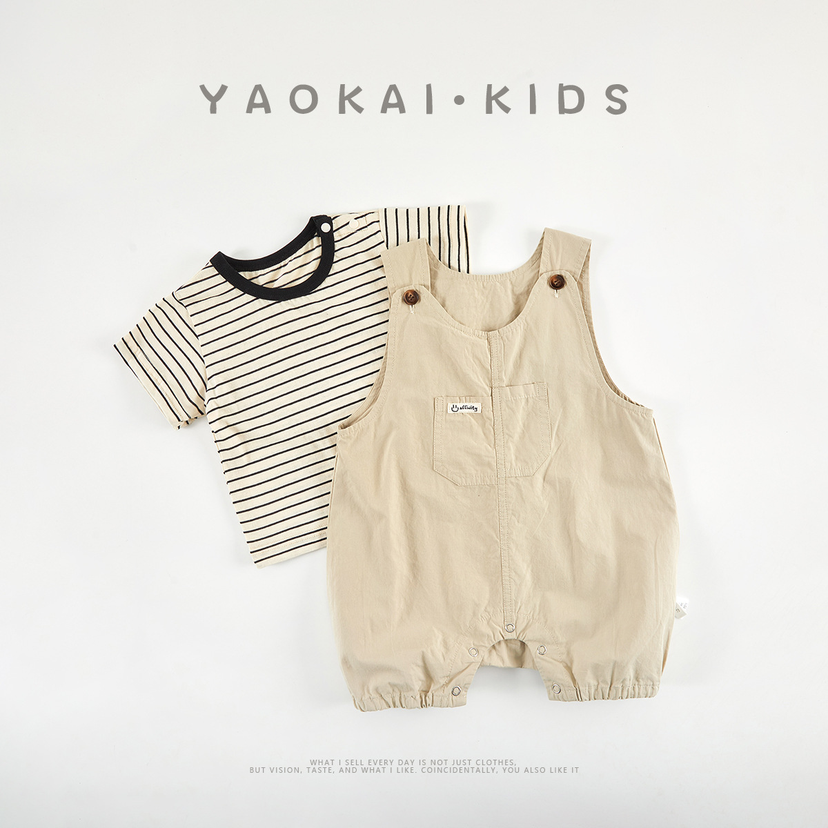 2025夏季新款婴儿衣服男女宝宝同款工装背带裤套装连体衣婴儿爬服