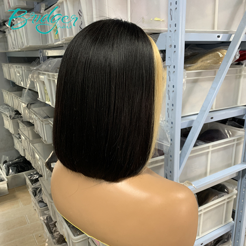 Highlight bruine bob echt haar pruik voor dames_voghion.com