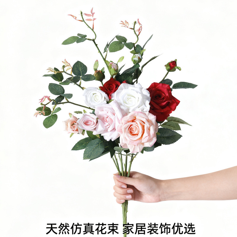 Wholesale Simulated Roses, High-End and Realistic Living Room Dining Table, Coffee Table, Floral Ornaments, Wedding Landscaping, Fake Flowers Wholesale Simulated Roses, High-End and Realistic Living Room Dining Table, Coffee Table, Floral Ornaments, Wedding Landscaping, Fake Flowers