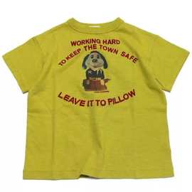 现货儿童短袖25日式D夏款植绒数码工艺小狗T恤男女童纯棉圆领上衣