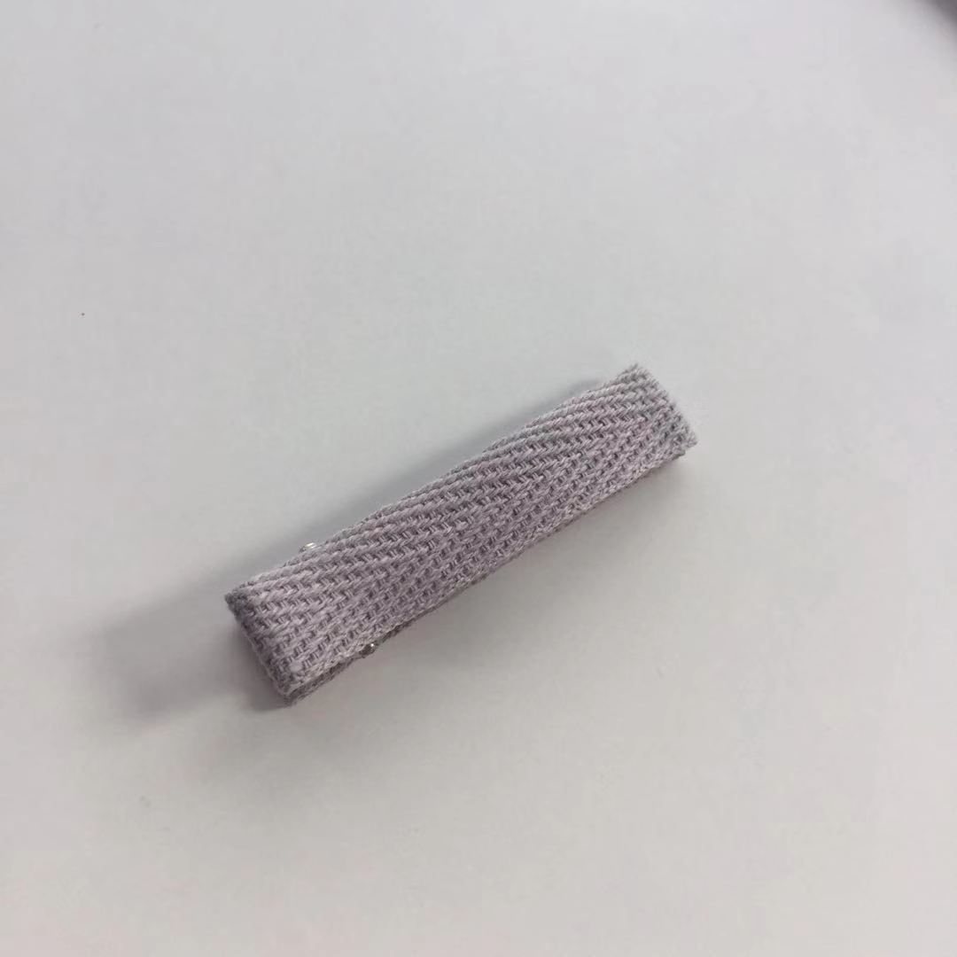 子供のヘアピン工場供給キャンディーカラーのヘリンボーン綿布オールインクルーシブダブルフォークカモノハシクリップ女の子アクセサリー卸売印刷