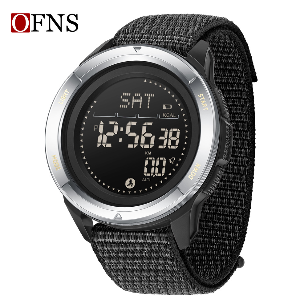 Sanda reloj multifuncional pedómetro impermeable estudiante brújula electrónica al aire libre metrónomo reloj de pulsera hombre