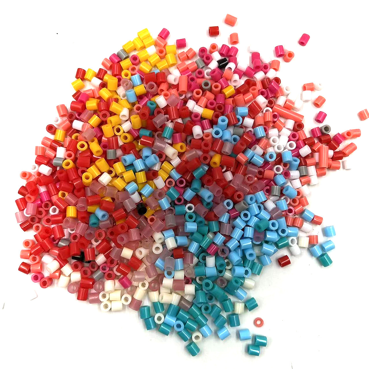 亚马逊电商专供5MM彩色环保儿童玩具塑料拼豆米珠拼珠DIY珠手工烫