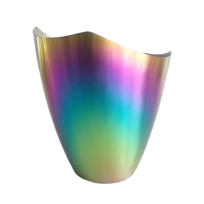 Venta directa de fábrica europea y americana Venta caliente lingote de acero inoxidable cubo de hielo bar suministros Cubo de vino Cubo de champán Cubo de vino colorido