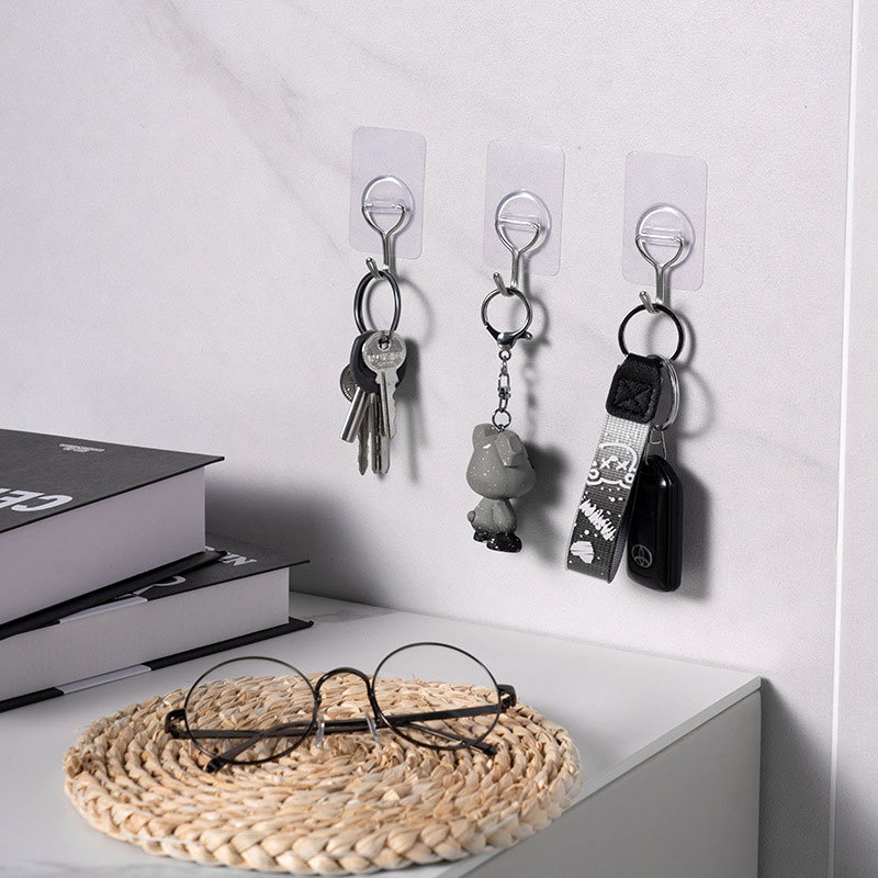 Powerful Traceless Nano Adhesive Hook, Stainless Steel Hook That Won'T Damage the Wall, Suitable for Kitchen and Bathroom Wall Mounting, Removable