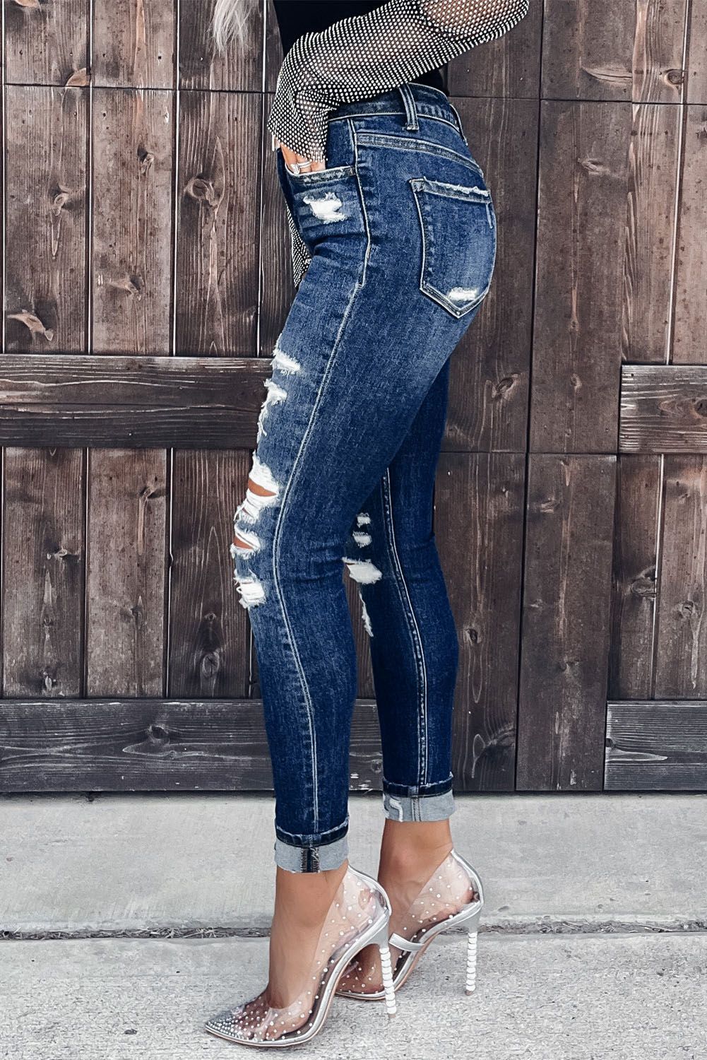 Women's Daily Streetwear Solid Color Full Length Jeans display picture 2