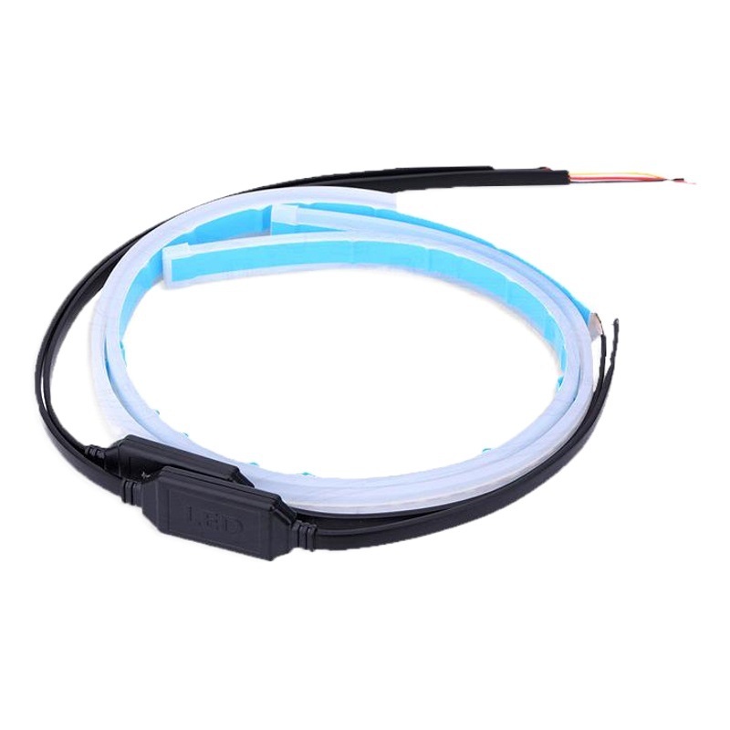 Suministro directo transfronterizo coche ultrafino externo de dos colores streamer Barra de guía de luz diurna Barra de luz de giro Barra de luz externa