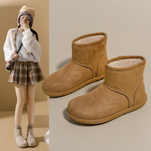 加绒高帮雪地靴女2025冬季新款学生ins韩版保暖休闲鞋棉鞋287-25
