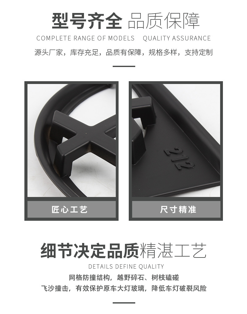 Jeep 212 headlight cover, Longfeng version, headlight cover modification, car body decoration, BAIC 212 accessories, high-quality parts