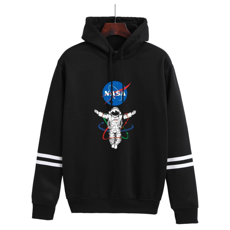 Cross-border foreign trade NASA NASA space men's and women's autumn and winter casual hooded parallel bars vests wholesale