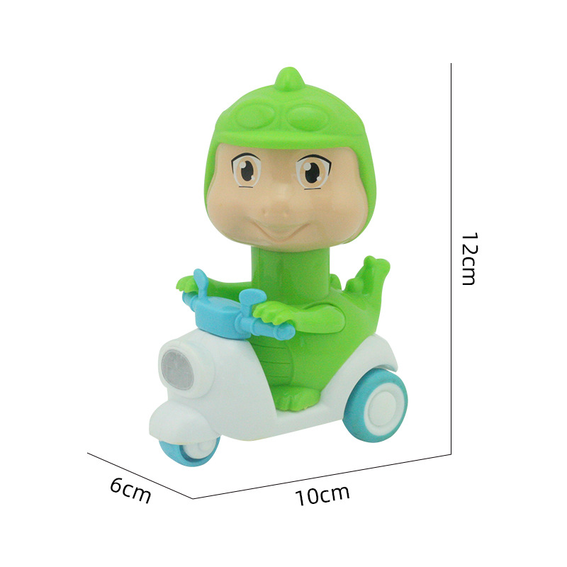 Presione el pequeño pato amarillo Tire hacia atrás coche motocicleta inercia coche de juguete para niños dibujos animados Niños y niñas lindo pato coche de juguete al por mayor