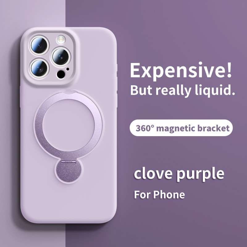 iPhone16promax 液体磁気電話ケース Apple 15 回転スタンドオールインクルーシブ保護カバー 13 に適しています。|undefined