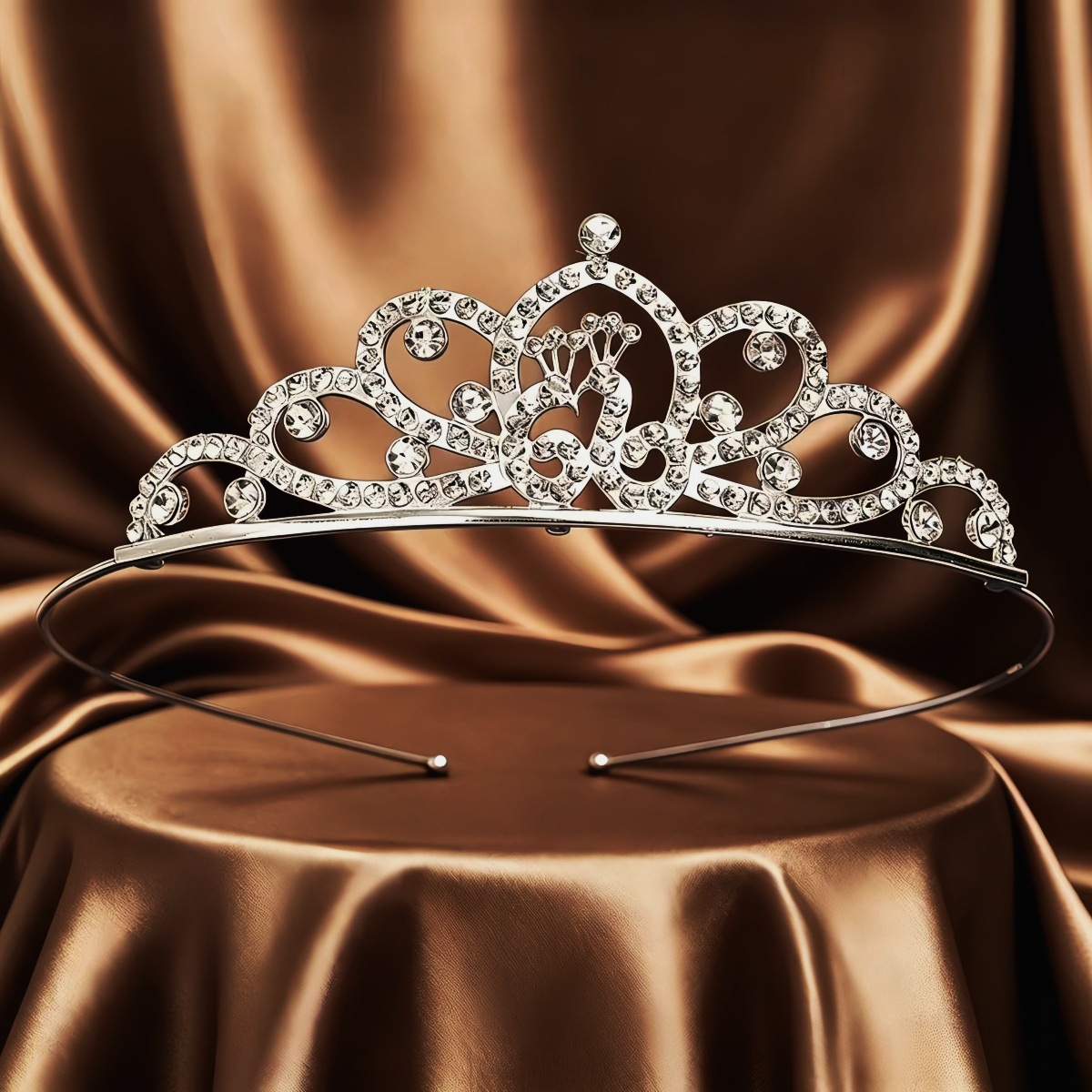 Corona de Cristal para Novia de Aleación y Cristal para Bodas y Fotografía