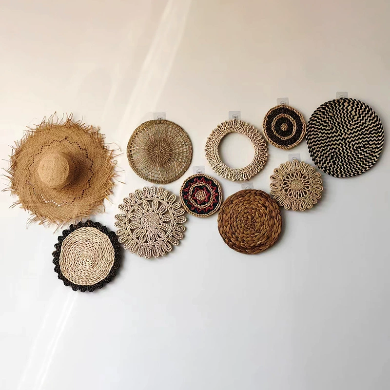 Новый японский стиль натуральная джутовая хлопковая нить подставка для чашек ручной работы Тканые украшения стен бытовые Простые Подставки оптом