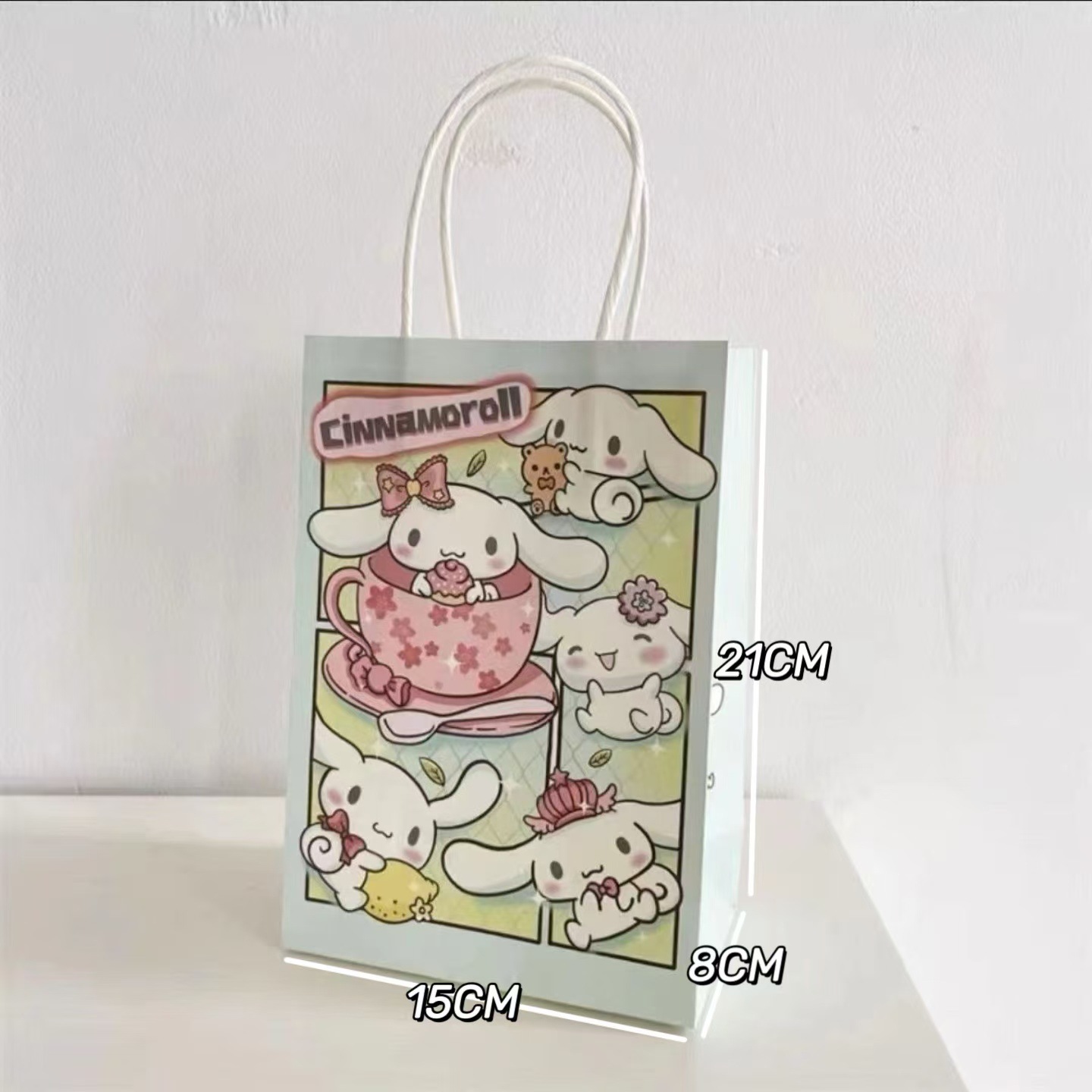 2호 그린 제이드 독, 화이트 소가죽, 스몰 사이즈 15*8*21 cm (상세 사이즈는 이미지 참고)