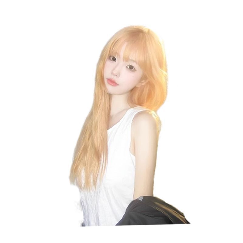 Perruque blonde Connie - Cheveux synthétiques longs et naturels couvrant toute la tête, idéale pour l'été, aspect réaliste, style Lisa