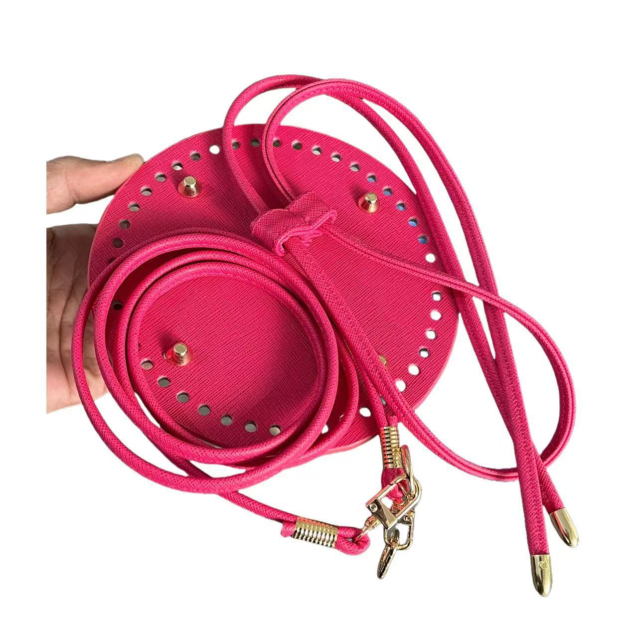 Set de 3 Piezas para Bolso Tipo Bucket: Base, Correa y Tirante – Accesorios para Tejer a Ganchillo, DIY