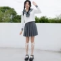 定制日系刺绣百褶裙水手服