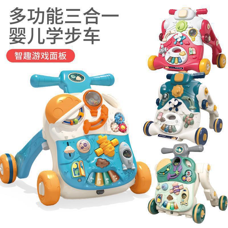 Transfronterizo multifuncional iluminación y música infantiles caminante inteligente educación temprana deslizante juego de juguetes caminante