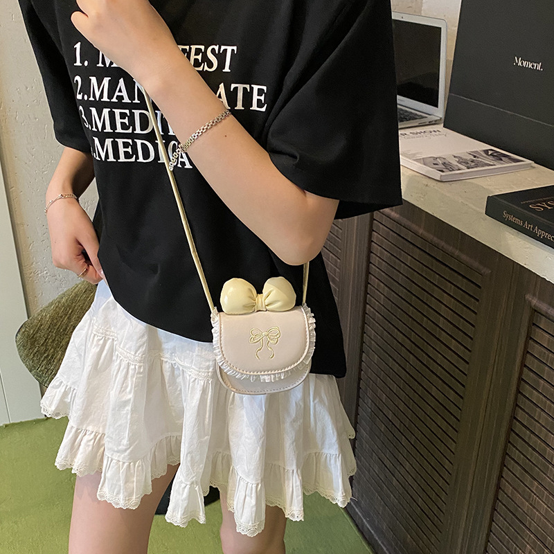 Mini lindos arcos niñas bolsas de hombro de encaje dulce bebé mochila nuevo accesorios para niños bolsas