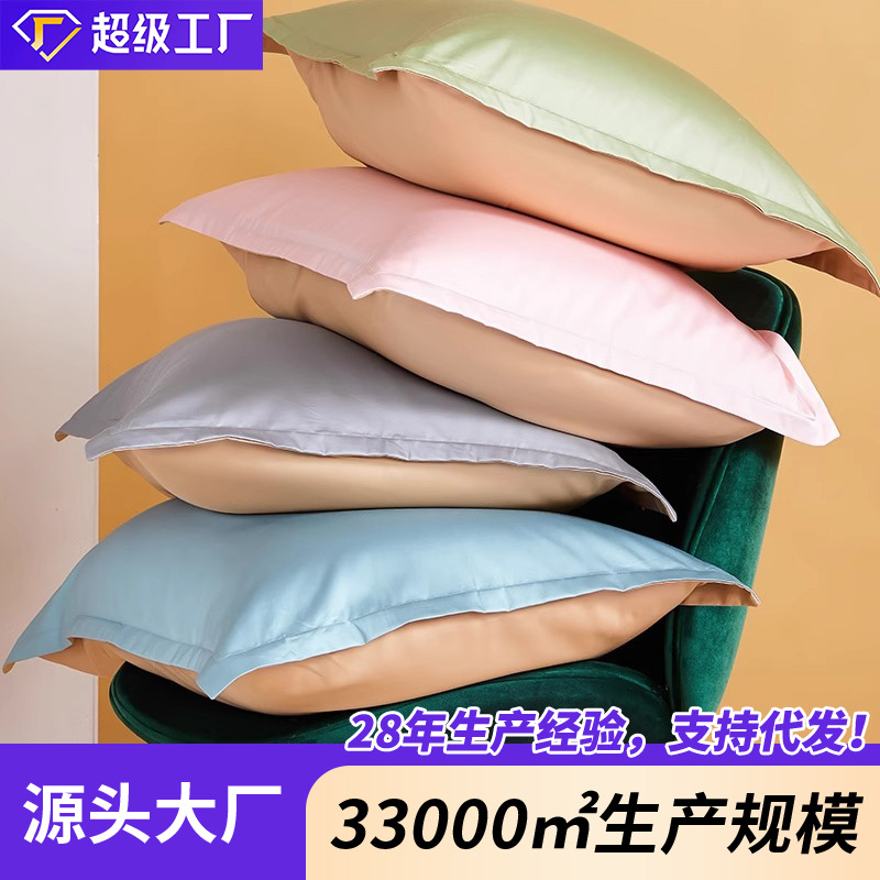 Funda de almohada de lujo ligera al por mayor Funda de almohada Algodón puro 100 piezas de algodón de fibra larga Xinjiang Funda de núcleo de almohada 48x74cm Sentido de alta calidad