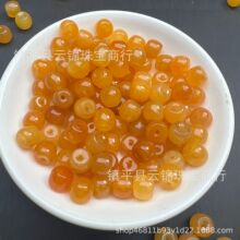 缅甸天然巴山翡翠黄翡珠子散珠DIY配件桶珠老型珠饰品手链项链串