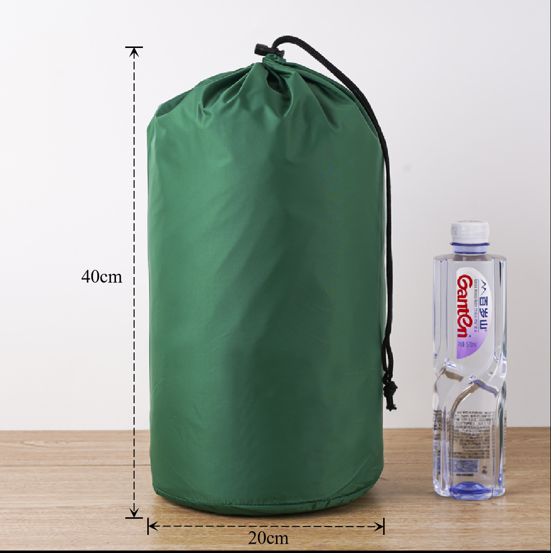 Bolsa de cuerda de nylon impermeable cilíndrica de plumón para ropa doméstica de poliéster bolsa de almacenamiento bolsa de embalaje bolsillo de paquete de contracción image 58