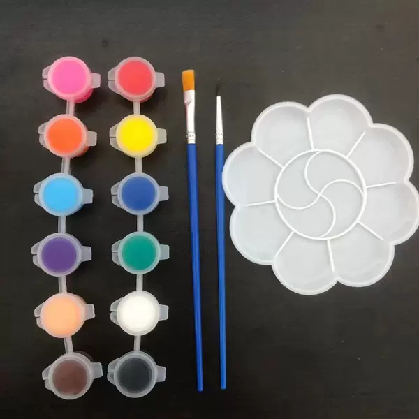 Pigment brush, 12 colors