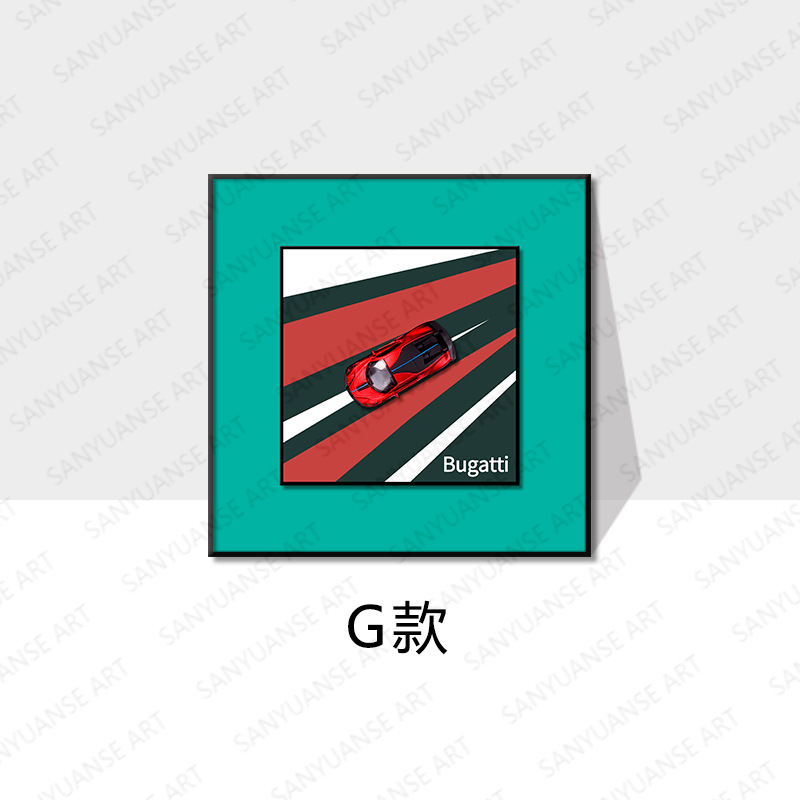 Pintura colgante de coche, aleación, habitación creativa para niños, comercio electrónico transfronterizo, pintura decorativa, dormitorio, modelo de porche, mural