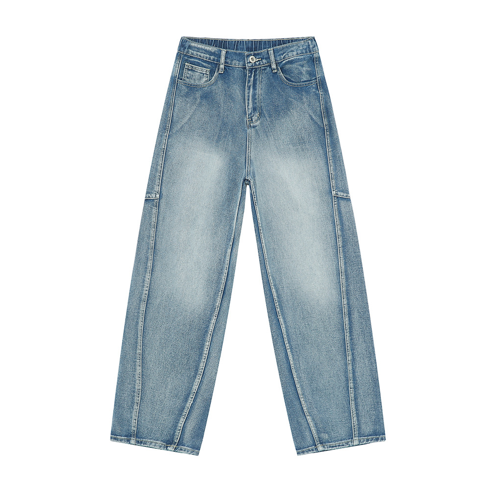 MTLCLOTHES Hombres| Nuevos productos estadounidenses multicapa empalme cimetiera estilo jeans sueltos moda hombre