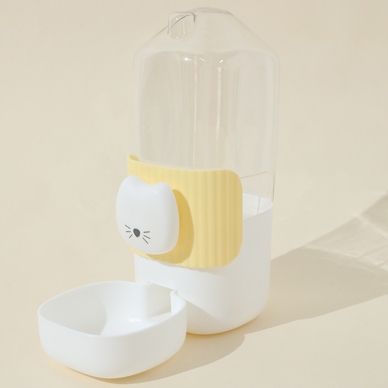 Alimentador de agua para la cara del gato - Amarillo 1000ml