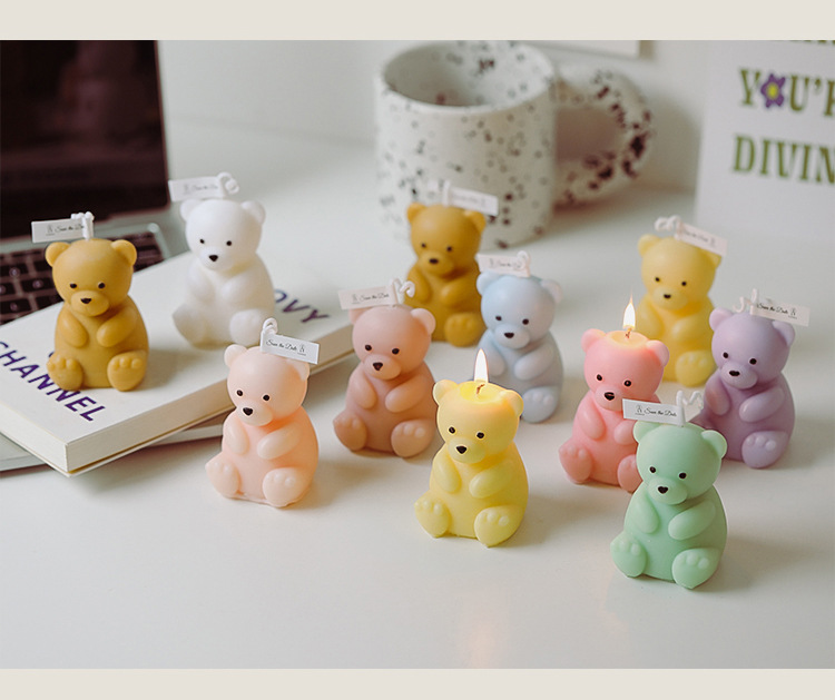 Cute Bear Paraffin Candle 1 Piece display picture 9